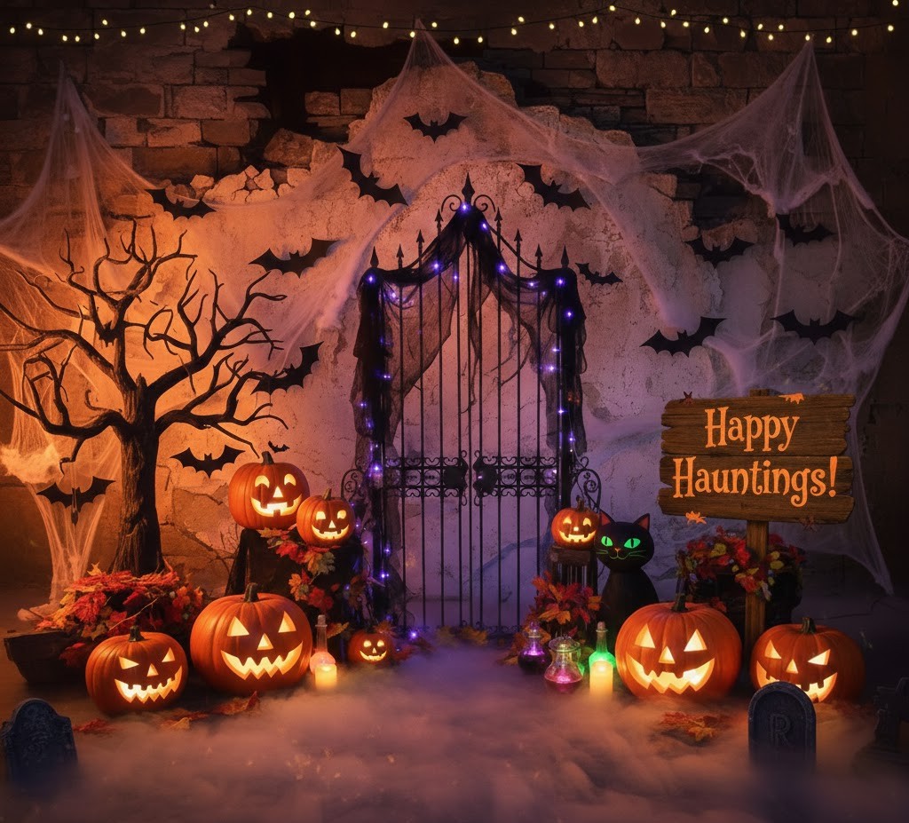 Halloween themed photo zone