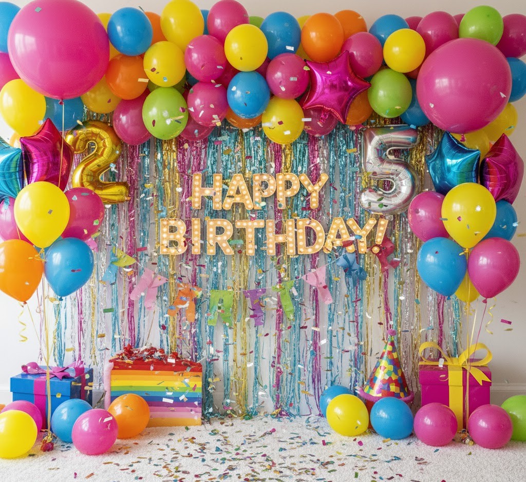 Birthday themed photo zone