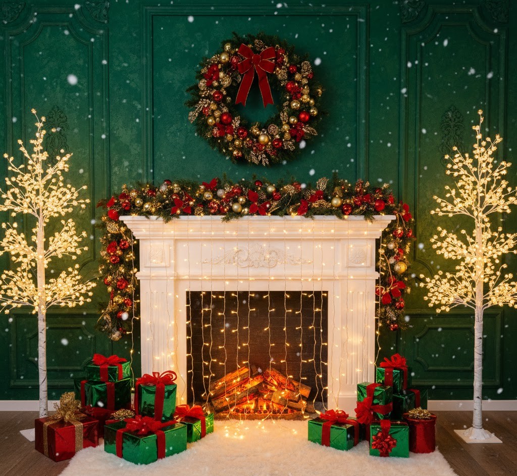 Christmas themed photo zone