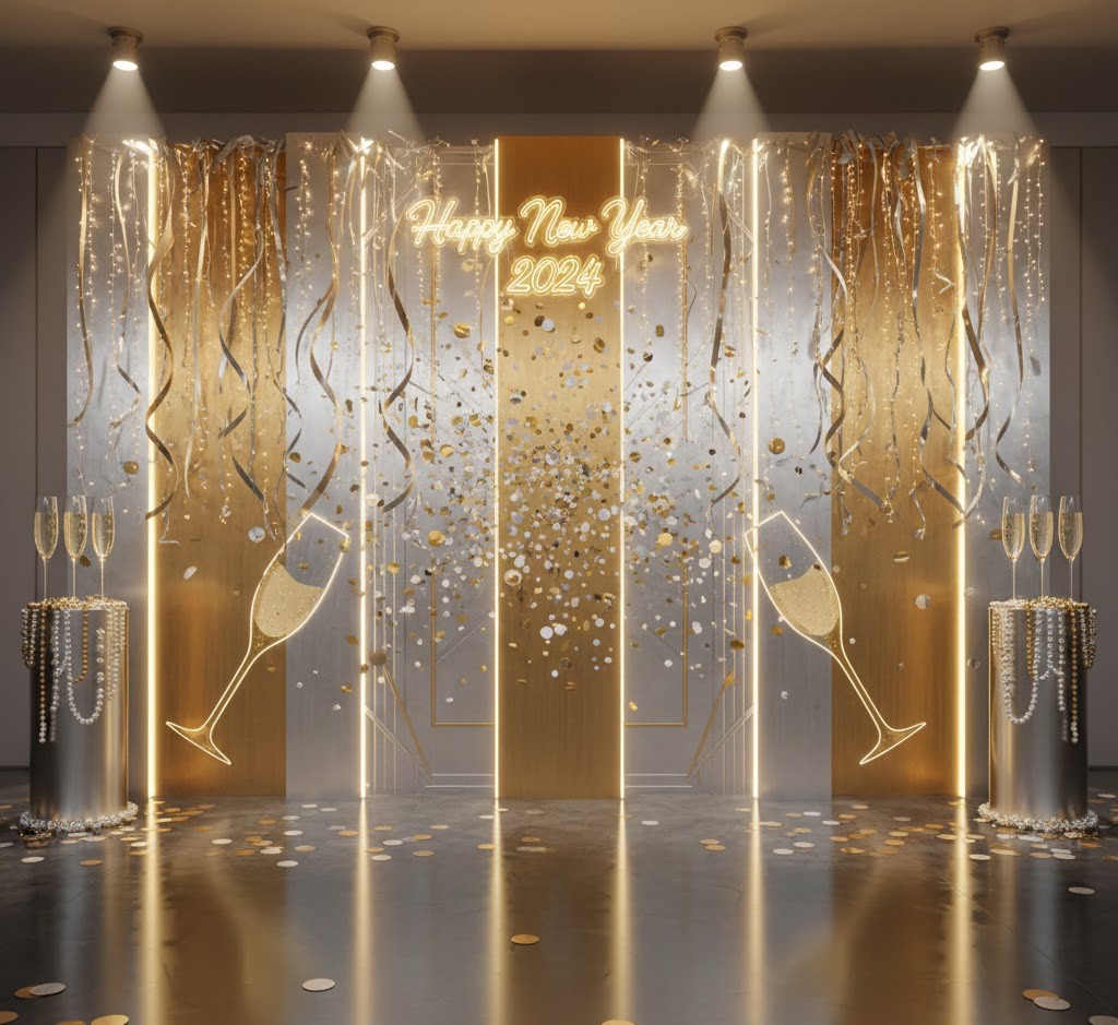 New Year themed photo zone